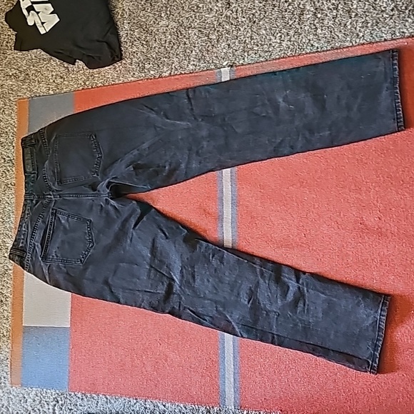 STUNNING COTTON ON STRAIGHT LEG LONG DISTRESSED BLACK JEANS - Picture 6 of 10